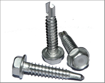 Hexagonal flange head drilling tail tapping screw